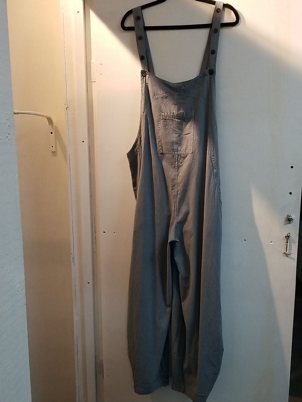 Casual Gray Wide-Leg Overall Jumpsuit
